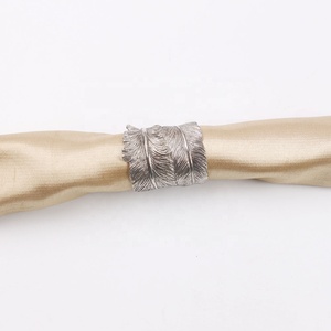 Rotola <span class=keywords><strong>in</strong></span> su La Foglia Originalità Antico <span class=keywords><strong>Argento</strong></span> Anelli di Tovagliolo Per La Cerimonia Nuziale Sala Da Pranzo - Product Image 5