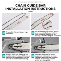 Scie à chaîne électrique filaire 3000W avec guide-chaîne de 505 mm et protection de sécurité pour l'élagage des arbres et la coupe de bois de chauffage
