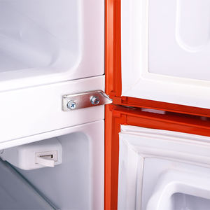 Réfrigérateurs à congélateur supérieur à double porte rétro 102L neufs, réfrigérateur <span class=keywords><strong>vintage</strong></span> avec poignées et thermostat réglable - Product Image 6