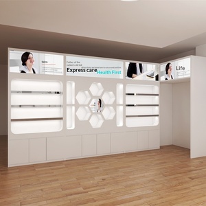 ตู้โชว์เครื่องสำอางแบบ LED สำหรับงานหนัก เป็นมิตรกับสิ่งแวดล้อม สำหรับใช้ในห้างสรรพสินค้า สีขาว/ดำ - Product Image 5