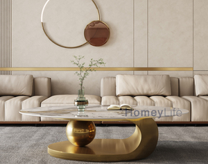 <span class=keywords><strong>Table</strong></span> <span class=keywords><strong>basse</strong></span> convertible moderne <span class=keywords><strong>en</strong></span> marbre et métal, combinaison haut-bas, <span class=keywords><strong>table</strong></span> de salon luxueuse - Product Image 6
