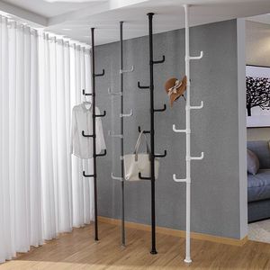 <b>Floor</b> To Ceiling Clothes Rack Carbon Steel Abs Modern Design Easy Hanging Coat Rack For Home Bedroom Balcony - Product Image 3