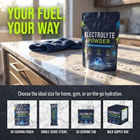 Poudre d'électrolytes pour boisson hydratante, mélange de sodium, potassium, magnésium, vitamine C, sans sucre, pour la performance sportive, marque privée