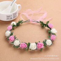 Bando Bunga Adjustable Grosir untuk Wanita, Remaja Putri & Gadis - Mahkota Bunga Pita untuk Pesta Ulang Tahun & Pertunangan