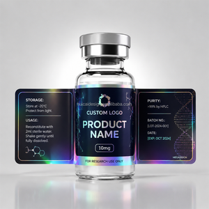 OEM Custom Hologram Peptide Packaging <strong>Labels</strong> <strong>Stickers</strong> Waterproof for 3ml 5ml <strong>10ml</strong> Laboratory Glass <strong>Vial</strong> Bottles - Product Image 3