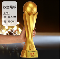 Trophée créatif en résine, trophée d'honneur pour compétitions de football, fabricant en gros d'objets artisanaux et d'ornements de trophées