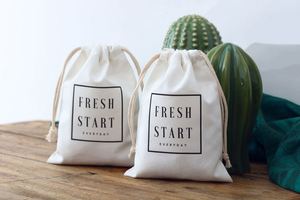 Custom Organic Muslin Cotton Calico <b>Drawstring</b> <b>Bag</b> <b>Small</b> Hemp Plain Shopping <b>Bag</b> - Product Image 4