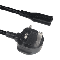 Cable de alimentación británico con conector IEC C7 de 250V y fusible de 13A, cable de extensión de 1.8m para Reino Unido, cable para hervidor de agua con enchufe británico.