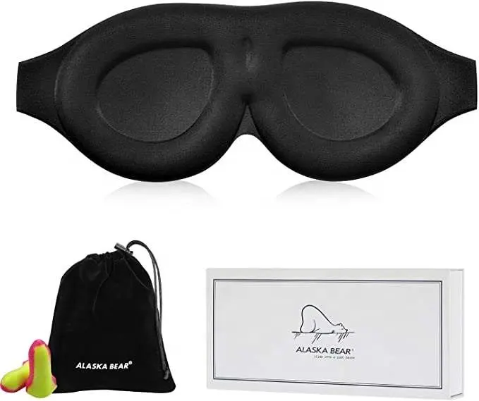 Hot Selling Weighted Blackout Sleep Eye Mask for Men Women & Blindfold 3D Eye Covers for Sleeping with Adjustable Strap