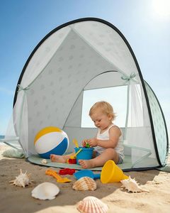 <span class=keywords><strong>Toldo</strong></span> de Protección UV para Bebés con Mosquitera, Sombrilla Portátil para Exteriores, Esencial para el Verano para Bebés y Niños Pequeños - Product Image 3