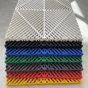 Heavy Duty PP Modular Garage Floor Tiles Rigid Colorful Interlocking Grate Flooring Mats for Car Washing/Car Detailing - Product Image 2