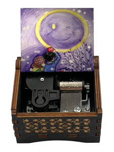Boîte à <span class=keywords><strong>musique</strong></span> à manivelle vintage en bois, souvenirs d'<span class=keywords><strong>enfance</strong></span>, cadeau pour l'anniversaire des enfants - Product Image 1