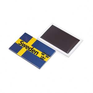 Imán de Resina Minimalista de Suecia, Recuerdos Turísticos Personalizados, Imanes Metálicos para Refrigerador de Estocolmo - Product Image 1