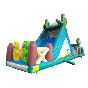 WINSUN Parcours d'obstacles gonflable en forme de mouton, en PVC, certifié CE, ignifuge et étanche, sans plomb, pour tous les âges - Product Image 1