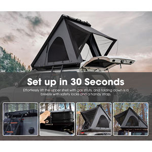 Tente de toit rigide en aluminium pour voiture autonome, pare-soleil pliable pour <span class=keywords><strong>camping</strong></span> en extérieur, tente de toit pour voiture, tente de glamping - Product Image 2