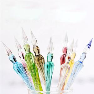 Crystal Glass Dip <b>Pen</b> Set Glass Fountain <b>Pen</b> Glasspen Holder <b>Gift</b> <b>Box</b> With 4 Colorful Inks for Calligraphy - Product Image 3