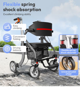 Déambulateur et <span class=keywords><strong>fauteuil</strong></span> <span class=keywords><strong>roulant</strong></span> robotisé pour adultes atteints de paralysie, avec 2 roues et 1 frein, en promotion - Product Image 5