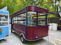 SANSHELL Remorque de camion-restaurant électrique personnalisée, cuisine mobile vintage, structure en aluminium, caractéristiques résistantes à la rouille pour pop-corn et glaces