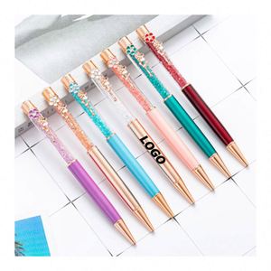 Elegantes Bolígrafos de Metal con Cristales y Diamantes, Bolígrafos Portátiles Personalizados con Pedrería para Regalos Promocionales y Recuerdos de Boda - Product Image 1