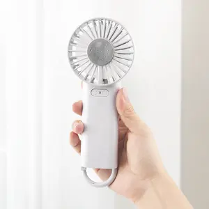 Rechargeable Usb Mini Keychain Ice Blast Fan - Adjustable Handheld Cooling Fan 3 Speeds And Cold Compress For Personal Use.