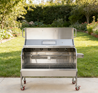 1.1m 1.5m four à agneau gril à charbon de bois gaz carbone barbecue double usage gril électrique rotatif grand gril pour usage commercial