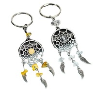 Porte-clés en cristal naturel HZ, best-seller, en fluorite, lapis-lazuli, tourmaline, cristal de rêve, couleurs violet, vert, jaune, rouge, noir, blanc