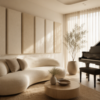 Panneaux muraux acoustiques en tissu, bord biseauté de 50 mm, panneau d'absorption acoustique pour studio d'enregistrement, cinéma