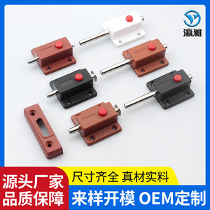 Cerradura de Botón Automática con Resorte de Plástico para Puerta de Armario o Ventana, Diseño Minimalista, Fácil Instalación, Herrajes - Product Image 5