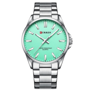 Reloj de Cuarzo Minimalista Curren 9090 para Hombre y Mujer, Esfera Grande, Correa de Acero Personalizada, Color Sólido, Regalo para Parejas, Cristal de Aleación - Product Image 2