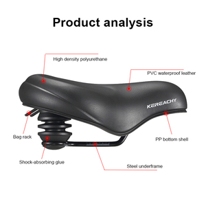 KEREACHY Siège confortable et étanche Double absorption des chocs <span class=keywords><strong>Selle</strong></span> <span class=keywords><strong>de</strong></span> vélo <span class=keywords><strong>de</strong></span> ville <span class=keywords><strong>Selle</strong></span> <span class=keywords><strong>de</strong></span> ville <span class=keywords><strong>de</strong></span> banlieue Super Wide Seat - Product Image 3