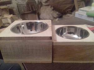 Support en bois pour gamelles d'animaux, gamelle en acier inoxydable pour chien et chat, support pour gamelles d'alimentation et d'eau pour animaux de compagnie, utilisation intérieure - Product Image 5