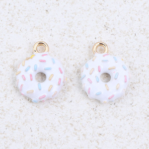 3D aleación resina simulación hamburguesa pastel pan café Donut colgante DIY hecho a mano lindo comida encantos para llavero bolsa Accesorios - Product Image 6