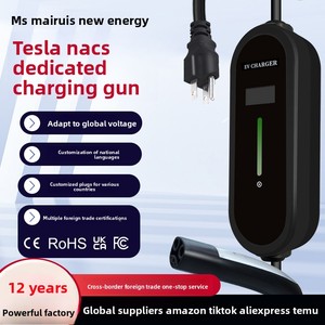 Pistolet de charge et station d'accueil NACS vers J1772 pour <span class=keywords><strong>Tesla</strong></span>, chargeur EV 32A pour véhicules électriques à énergie nouvelle, fabriqué en Chine - Product Image 5