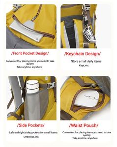 Bolsa de Montañismo Unisex para Exteriores, de Gran Capacidad, de Mezclilla, Resistente al Agua, para Ciclismo, Viajes, Senderismo y Camping - Product Image 4