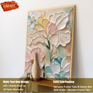 قطع فنية جدارية من يونيآرت بتصميم عصري من البورسلين والزجاج الذهبي لديكور الحائط - Product Image 2