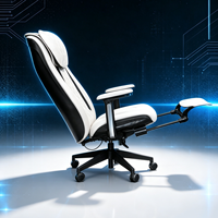 Meilleures ventes : Fauteuil de massage de bureau moderne de luxe en cuir PU, rafraîchissant, portable, pour le bien-être, avec dossier réglable en hauteur pour le corps entier