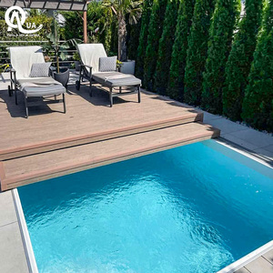 Water Crown Intelligent Auto <b>Sliding</b> Pool Cover Waterproof Dustproof Moving Cover For <b>Large</b> Commercial Swimming Pools - Product Image 1