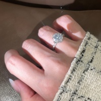 Bague en or 18 carats Good Century avec diamant de laboratoire taille ronde, nœud éternel tressé romantique, bijou féminin élégant pour le quotidien
