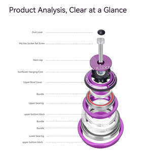 Juego de Dirección para <span class=keywords><strong>Bicicleta</strong></span> ENLEE, Múltiples Especificaciones, Rodamientos Integrados de Primera Calidad para Bicicletas de Montaña y Carretera |   Auriculares con Dirección Suave - Product Image 4