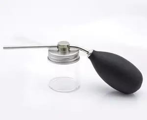 サロンベストセラー15gヘアビルディング空のガラススプレーボトルヘアファイバーアプリケーターツール