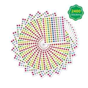 Gestión del Comportamiento en el Aula y en el Hogar para Estudiantes, 2400 Pegatinas de Estrellas, Material de Papel, 80 Paquetes, Tabla de Recompensas para Niños - Product Image 1