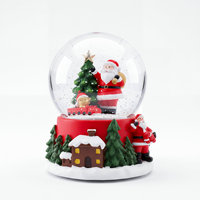 Boule de cristal en résine avec flocon de neige de Noël, design de scène de Noël, décoration de scène festive
