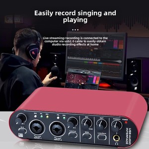 <span class=keywords><strong>Tarjeta</strong></span> <span class=keywords><strong>de</strong></span> Sonido Profesional con Micrófono Interno para Grabación <span class=keywords><strong>de</strong></span> Música, Karaoke y Composición, Compatible con Teléfonos Móviles, Sin Necesidad <span class=keywords><strong>de</strong></span> Controlador, para Uso Transfronterizo - Product Image 5
