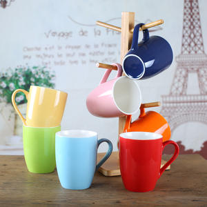 Colorful Ceramic <b>Mugs</b> Solid Color With Handle Single Cup Gift Occasion HB0008 - Product Image 1