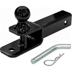 OCTORA Soporte de enganche múltiple 3 en 1 para ATV/UTV, receptor de 2 pulgadas, bola de 2 pulgadas, capacidad de 2000 lb, acero al carbono con recubrimiento en polvo negro - Product Image 1