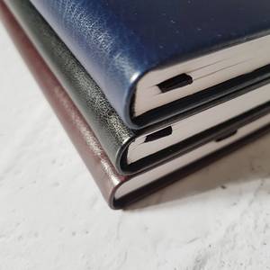 <strong>Personalised</strong> Notebook Navy Blue A5 Journal/<strong>Sketchbook</strong> (Dot Grid/Lined/Plain Paper) 100 Sheets Thermal Bound Hardcover PU Fabric - Product Image 3