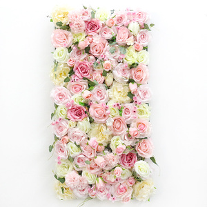 Panneau mural de fleurs artificielles en pompon de rose <span class=keywords><strong>pas</strong></span> <span class=keywords><strong>cher</strong></span>, décoration de fond de mariage, <span class=keywords><strong>mur</strong></span> de fleurs - Product Image 4