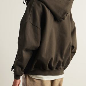 Custom Designer Green Hoodies Men <b>Zip</b> up Fleece Hoodie 100% Cotton Oversize Sweatshirt Appliqued Embroidery Logo Loungewear - Product Image 5