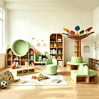 Étagère en bois en forme d'arbre Chiquitos pour la maternelle, la bibliothèque d'éducation préscolaire, la crèche, la zone de lecture, présentoir de livres illustrés
