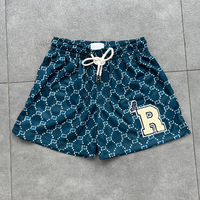Logo imprimé personnalisé Streetwear Basketball Nylon Polyester Gym Sports Short cargo surdimensionné en maille pour hommes